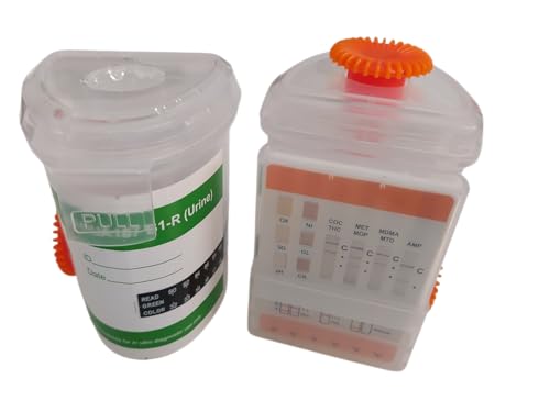 gef+medica | Test Antidroga Urinario Professionale 7 o 8 Droghe – Cup Sigillata con Adulteration – Risultato in 2 Min – 1 pezzo o Cartone da 25