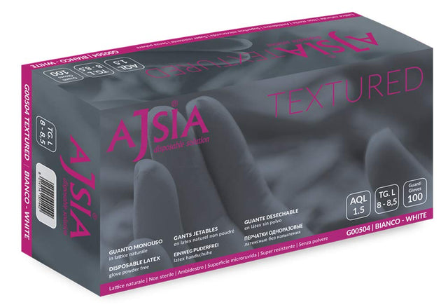 gef+medica | Guanti Monouso in Lattice Naturale – Senza Polvere, Ambidestri, Non Sterili – XS S M L – Box da 100 pz o Cartone da 1000 pz