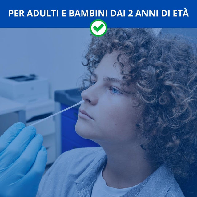 gef + medica - 5 Tamponi Rapidi Nasali - Tampone per Nuove Varianti 2024 - Sensibilità 100% a carica virale alta, Certificati per Uso Domestico