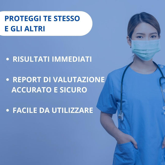 gef + medica - 5 Tamponi Rapidi Nasali - Tampone per Nuove Varianti 2024 - Sensibilità 100% a carica virale alta, Certificati per Uso Domestico