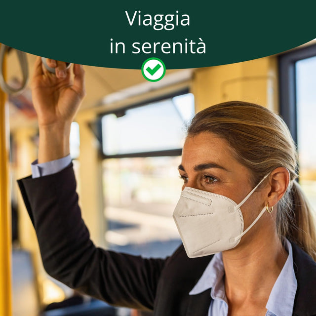 gef + medica - Mascherine FFP2 Certificate CE con elastici comodi e resistenti - Sicure ed imbustate Singolarmente - Made in Italy (Bianco, 25)
