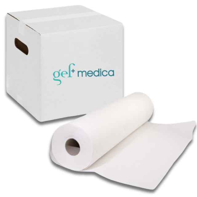 gef + medica - Lenzuolini Medici - Rotolo Carta Lettino Massaggio - 60 Metri - Pura Cellulosa - 2 Strati - Resistenti e Morbidi - Made in Italy
